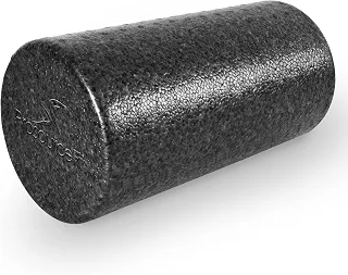 ProsourceFit Rolo de espuma extra firme de alta densidade para terapia muscular e exercícios de equilíbrio, 30 x 15 cm, preto