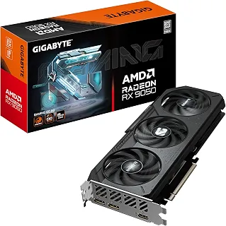 GIGABYTE Placa de vídeo Radeon RX 9050 Gaming OC 8G 8GB GDDR6 WINDFORCE Cooling with Hawk Fan Boost Clock 2760MHz