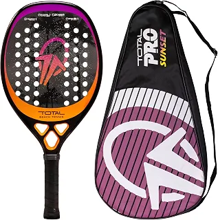 Raquete Beach Tennis Carbono 12k Total Pro Sunset + Capa | Leve e equilibrada | 1 ano de garantia