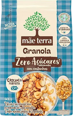 Mãe Terra Granola Tradicional Zero Açúcares 800 g