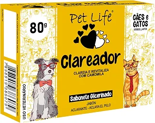 Sabonete Clareador Pet Life Cães e Gatos 80 g