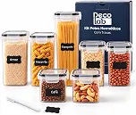 Decolab Kit 7 Potes Herméticos BPA Free para Mantimentos Transparente
