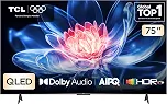 Smart TV TCL 75 Polegadas QLED 4K T6C WiFi Bluetooth Google TV Tela HVA e HDR10+ 75T6C
