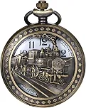 Relógio de bolso vintage, retrô, clássico, colar com pingente para homens e mulheres