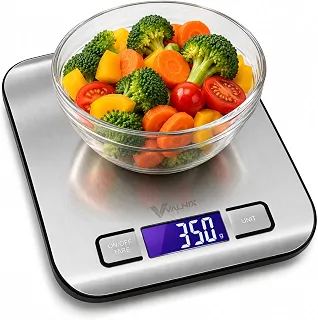 Balança Digital de Cozinha em Aço Inox 10kg, Função Tara, Graduação 1g
