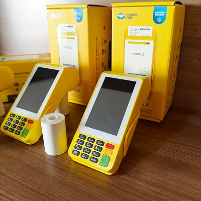 Maquininha de Cartão Point Pro 3 WI-FI e Chip 4G Aceita crédito e débito e Pix