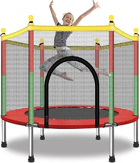 Cama Elástica Pula Pula Grande 1,4 M, Trampolim com Rede de Proteção e Fecho Zíper, Lona Reforçada, Uso Interno e Externo