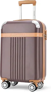 Mala de Bordo 10kg Rígida ABS 4 Rodas 360º com Segredo ANAC Leve Resistente Flexível Antifurto Bronze tamanho 20 polegadas