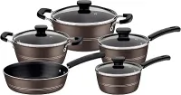 Jogo Panelas Alum 5Pc Sicilia Cinza Tramontina