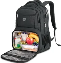 MATEIN Mochila para laptop de 43 cm, TSA grande mochila de viagem com lancheira, bolsa de trabalho antifurto com porta USB, resistente à água, mochila para computador universitário para homens e