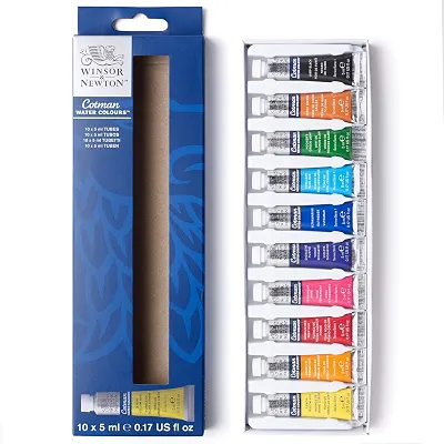 Aquarela Winsor & Newton Cotman 5ml 10 Cores