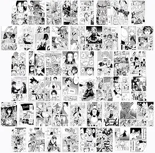 WOONKIT Pôsteres de Anime para Estética de Quarto e Decoração de Dormitório, Painéis de Mangá, Kit de Colagem de Parede, Pacote MHA