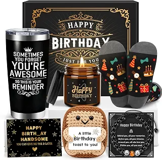 Presentes de aniversário para homens ideias engraçadas de presente de aniversário cestas exclusivas para ele feliz aniversário caixa de presente para homens que têm tudo legal conjuntos de aniversário