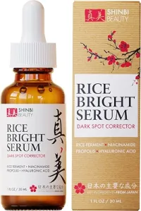 Shinbi Beauty Produtos japoneses para cuidados com a pele – Niacinamide Melasma Brightening Serum para manchas escuras, hiperpigmentação e tom de pele irregular 30 ml