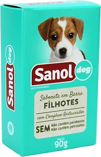 Sabonete em Barra para cães e gatos, Sanol Dog, Filhotes, Baby, 90g