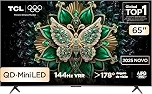 Smart TV TCL 65 Polegadas QD-Mini LED 4K C6K WiFi Bluetooth Google TV 4 HDMI 144Hz HDR10+ 65C6K