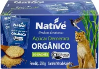 Native Açúcar Demerara Orgânico 50 Sachês De 5G