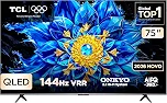 Smart TV TCL 75 Polegadas QLED 4K P8L WiFi Bluetooth Google TV HDR10+ 144 Hz VRR 75P8L